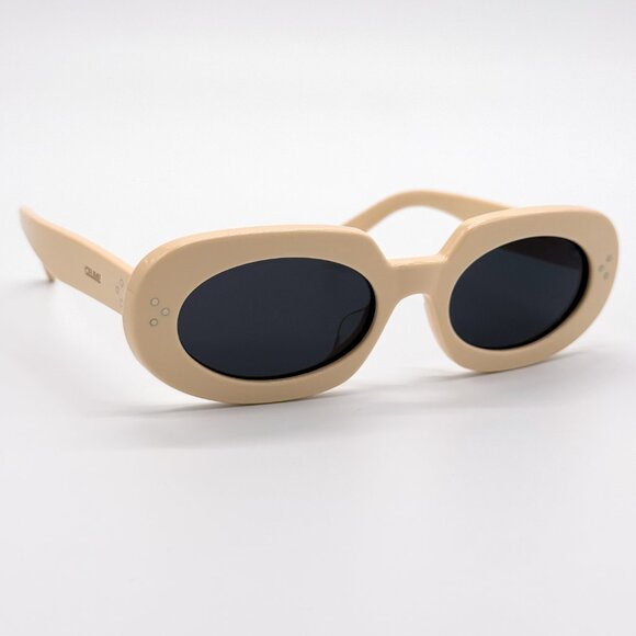 NEW CELINE CL40276U 25A WOMEN IVORY SMOKE SUNGLASSES CELINE - Picture 6 of 14